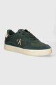 Tenisice Calvin Klein Jeans CLASSIC CUPSOLE ICONIC NYLON brušena koža zelena YM0YM01100
