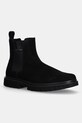 Kožené kotníkové boty Calvin Klein Jeans EVA BOOT MID CHELSEA ICONIC DR casual černá YM0YM01080