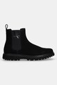 Kožené kotníkové boty Calvin Klein Jeans EVA BOOT MID CHELSEA ICONIC DR YM0YM01080 černá NC24