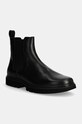 Шкіряні черевики Calvin Klein Jeans EVA BOOT MID CHELSEA UNIFORM DR лицьова шкіра чорний YM0YM01072