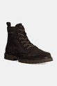 Кожаные ботинки Calvin Klein Jeans EVA BOOT MID LACEUP ICONIC DRESS без утепления коричневый YM0YM01070