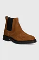 Tommy Hilfiger botine din piele intoarsa HILFIGER COMFORT LWT SUEDE CHEL casual maro FM0FM05104