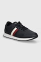 Kožené tenisky Tommy Hilfiger RUNNER EVO LTH MIX ESS nízky tmavomodrá FM0FM05121
