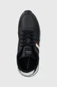 Kožené sneakers boty Tommy Hilfiger RUNNER EVO LTH MIX ESS námořnická modř FM0FM05121