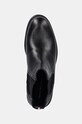 Kožené kotníkové boty Tommy Hilfiger COMFORT TL TEXTURE LTH CHELSEA černá FM0FM05181