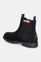 Obuwie Tommy Hilfiger sztyblety zamszowe HILIFGER OUTDOOR SUEDE CHELSEA FM0FM05191 granatowy