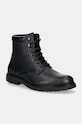 Kožne cipele Tommy Hilfiger HILFIGER OUTDOOR WARM LTH BOOT zrnata koža crna FM0FM05192