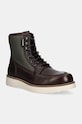 Παπούτσια Tommy Hilfiger TH AMERICAN MIX CORDURA BOOT λείο δέρμα καφέ FM0FM05196