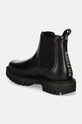 Obuwie Tommy Hilfiger sztyblety skórzane CASUAL HILFIGER CHUNKY LTH CHELS FM0FM05197 czarny