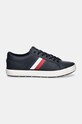 Tommy Hilfiger sneakersy skórzane TH HI VULC CORE CLEAT STRIPES FM0FM05199 granatowy NC24