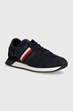 Tommy Hilfiger sneakers RUNNER EVO MIX BLOCK pelle scamosciata blu navy FM0FM05298