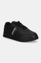 Tommy Hilfiger sneakers SUPERCUP STRIPES TUMBLED LTH mic de statură negru FM0FM05300