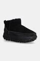 Semišové sněhule UGG Venture Daze Ultra Mini zateplené černá 1158200.BBLC