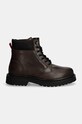 Tommy Jeans buty wysokie TJM LACE UP BOOT EM0EM01446 brązowy AW24