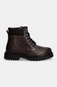 Členkové topánky Tommy Jeans TJM LACE UP BOOT EM0EM01446 hnedá AW24