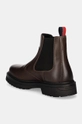 Obuwie Tommy Jeans sztyblety skórzane TJM CHELSEA BOOT EM0EM01469 brązowy