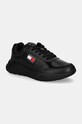 Tommy Jeans sneakersy skórzane TJM RUNNER FULL LEATHER ESS niska czarny EM0EM01445
