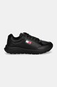 Tommy Jeans sneakersy skórzane TJM RUNNER FULL LEATHER ESS EM0EM01445 czarny AW24