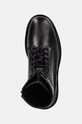 Kožené členkové topánky Calvin Klein LACE UP BOOT W/ ZIP LTH hnedá HM0HM01575