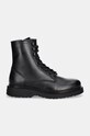 Шкіряні черевики Calvin Klein LACE UP BOOT W/ ZIP LTH HM0HM01575 чорний NC24