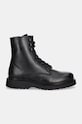 Calvin Klein trapery skórzane LACE UP BOOT W/ ZIP LTH HM0HM01575 czarny NC24