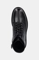 Шкіряні черевики Calvin Klein LACE UP BOOT W/ ZIP LTH чорний HM0HM01575
