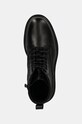 Kožne čizme Calvin Klein LACE UP BOOT W/ ZIP MONO crna HM0HM01580