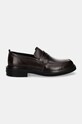Calvin Klein mokasyny skórzane MOCCASIN LTH HM0HM01688 brązowy AW24