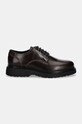 Calvin Klein półbuty skórzane DERBY LTH HM0HM01574 brązowy AW24