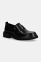 Kožené poltopánky Calvin Klein MOCCASIN casual čierna HM0HM01682