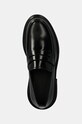 Kožené poltopánky Calvin Klein MOCCASIN čierna HM0HM01682