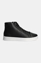 Kožené tenisky Calvin Klein HIGH TOP LACE UP HM0HM01547 čierna AW24