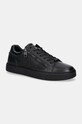 Calvin Klein sneakersy LOW TOP LACE UP W/ ZIP MONO imitacja skóry licowej czarny HM0HM01555