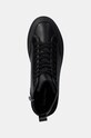 Kožené tenisky Calvin Klein HIGH TOP LACE UP čierna HM0HM01586