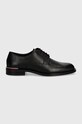 Kožne cipele Tommy Hilfiger CORE RWB HILFIGER TEXT LTH SHOE FM0FM05255 crna AW24