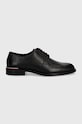 Kožne cipele Tommy Hilfiger CORE RWB HILFIGER TEXT LTH SHOE FM0FM05255 crna AW24