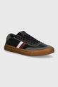 Кожаные кроссовки Tommy Hilfiger TH CUPSET 1A2 LTH MIX замш чёрный FM0FM05118