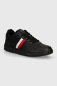 Кожаные кроссовки Tommy Hilfiger TH BASKET CORE LITE кожа с покрытием чёрный FM0FM05116