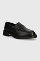 Kožne mokasinke Tommy Hilfiger LIGHT HILFIGER LEATHER LOAFER zrnata koža crna FM0FM05089