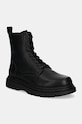 Armani Exchange ghete de piele cu snur negru XUM018.XV874.00002