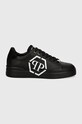 Philipp Plein sneakers din piele Lo-Top Hexagon MSC3981.PLE005N.0202 negru AW24