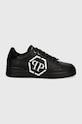 Philipp Plein sneakers din piele Lo-Top Hexagon MSC3981.PLE005N.0202 negru AW24