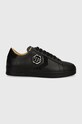 Kožené tenisky Philipp Plein Lo-Top Arrow Force MSC3998.PLE005N.0202 čierna AW24