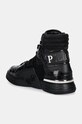 Încălțăminte Philipp Plein sneakers din piele Hi-Top Hexagon MSC4012.PLE010N.0202 negru