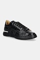 Philipp Plein sneakers din piele Crocco Lo-Top Hexagon mic de statură negru USC0653.PTE003N.0202