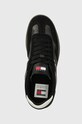 Tommy Jeans sneakersy TJM LEATHER RETRO CUPSOLE czarny EM0EM01414