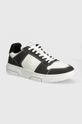 Tenisice Tommy Jeans THE BROOKLYN MIX MATERIAL imitacija zrnate kože crna EM0EM01428