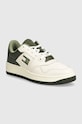 Tommy Jeans sneakers TJM BASKET LEATHER pelle fiore verde EM0EM01434