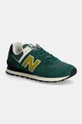 Αθλητικά New Balance 574 δέρμα σαμουά πράσινο U574RBC