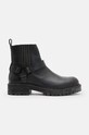 Шкіряні черевики AllSaints Hank Biker Boot лицьова шкіра чорний M017FB